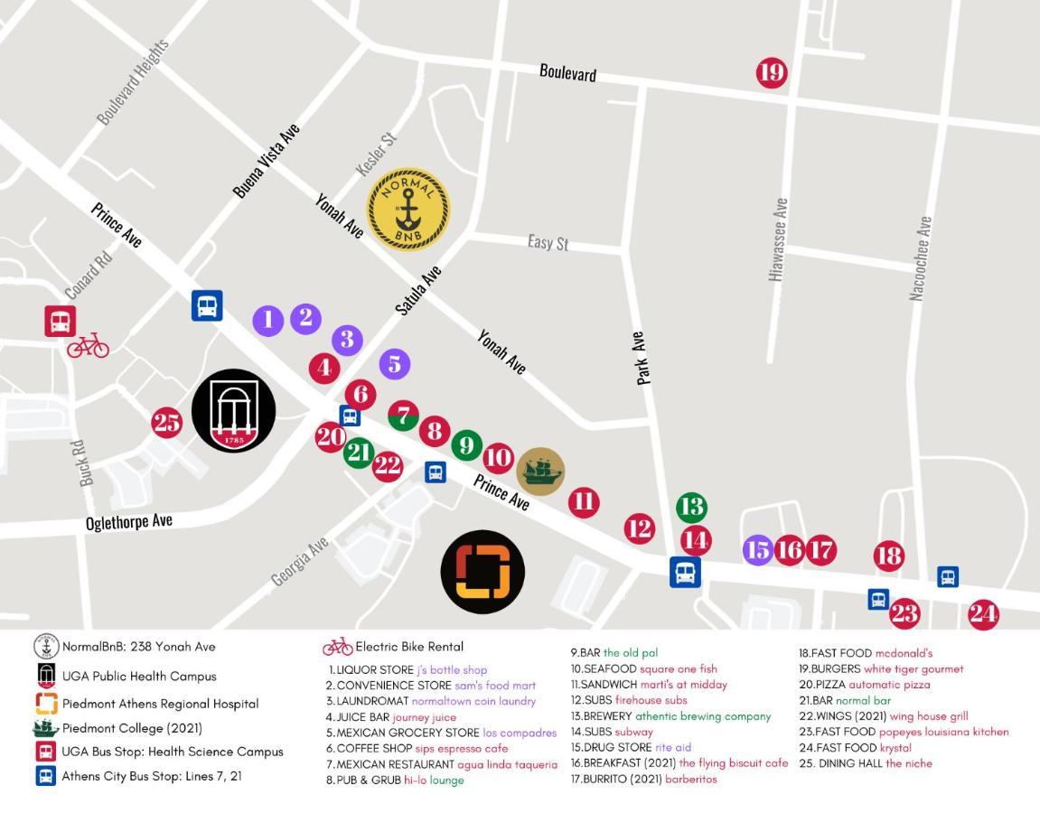 Normalbnb - 2 Blocks From Restaurants, Bars, Hospital Атенс Екстер'єр фото